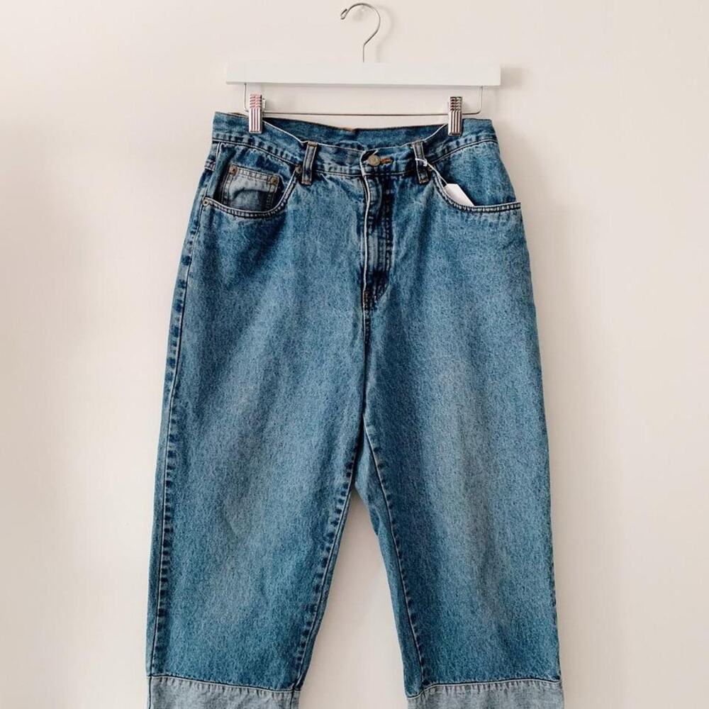Vintage Bill Blass 90s Denim Capri Pants Size 8